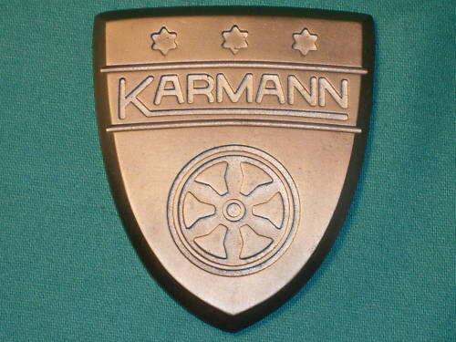 Badge aluminum vw karmann   beetle bug oval split cabrio  karmann ghia