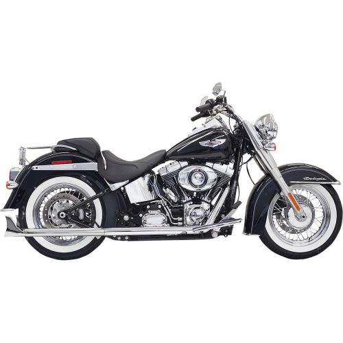 Bassani duals 2.25 36&#034; w/ fishtail muffler 16 h-d softail slim s-flss