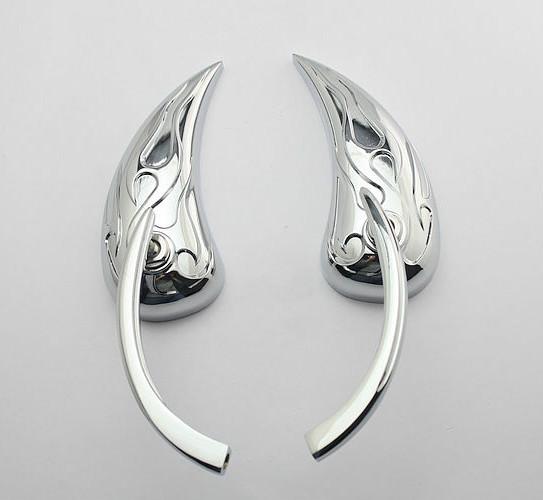 Chrome teardrop motorcycle mirrors for harley honda kawasaki suzuki yamaha