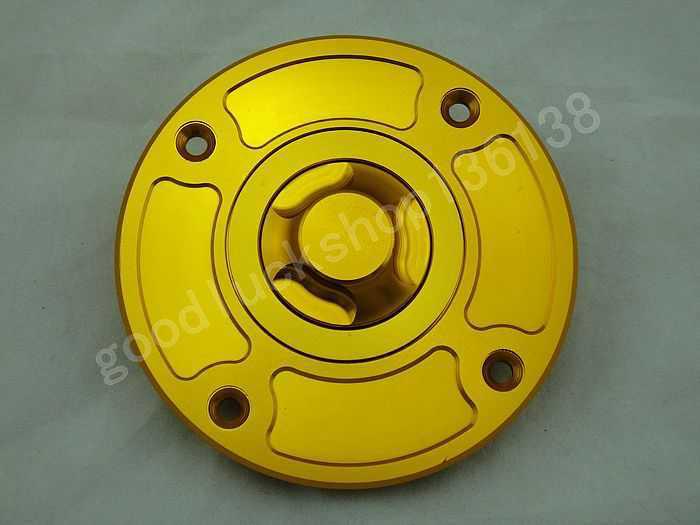 Keyless fuel gas cap for suzuki gsxr 600 750 1000 1300 katana 98-04 gold f05