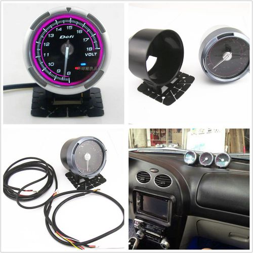 Universal 2.7&#034; c2 led light car suv volt voltage performance gauge meter 8-18v