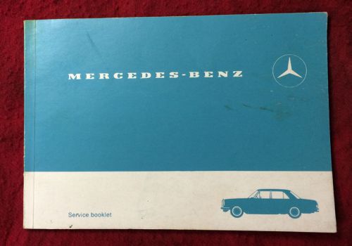 Vintage 1960s mercedes blank service booklet 250s 300