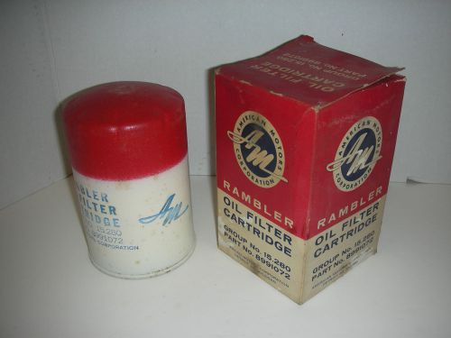 Nos amc jeep oil filter w/ script # 8991072   rambler  american motors vintage