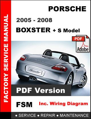 Porsche boxster 987 2005 2006 2007 2008 workshop repair service manual