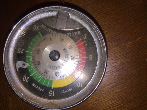 1960`s vintage vacuum mileage monitor gauge old car part