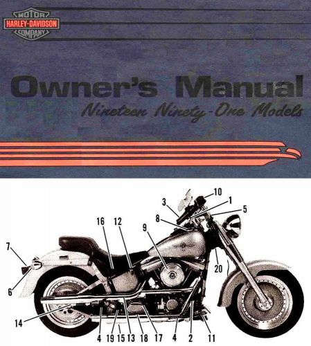 1991 harley-davidson all models owners manual -xlh-flstf-fxrs-flhs-flhtc-fltc