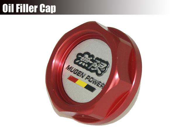 Mugen billet engine oil fuel filler tank cap cover red for honda acura civic tl