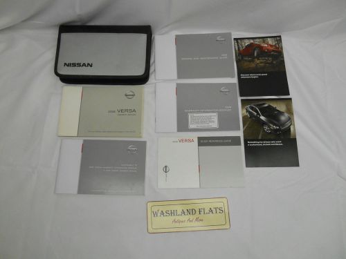 2008 nissan versa owners manual set with case