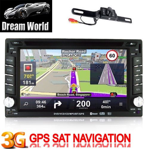 Hd touch screen double 2 din car gps stereo dvd player bluetooth radio 3g+camera