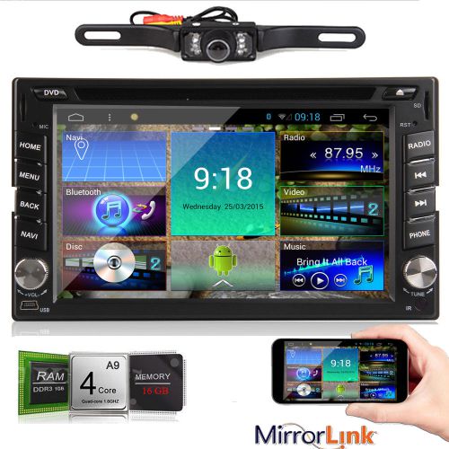 Gps double 2din car radio cd dvd player android quad core wifi 3g bt ipod+camera