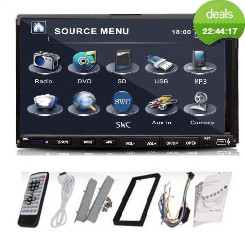 2014 double din  7&#034; touch screen in dash hd car dvd cd player mp3 stereo radio