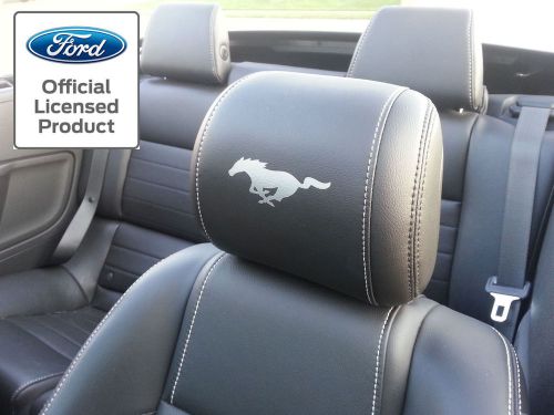 1999-2004 ford mustang headrest solid pony decals - only leather seats 99-04