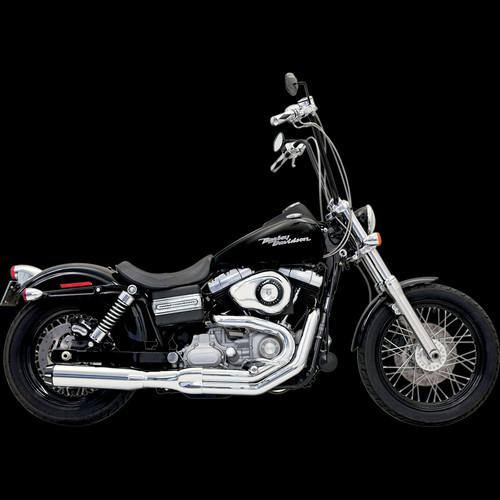 Road rage ii b1 power exhaust systems, chrome for 1991-2011 harley dyna