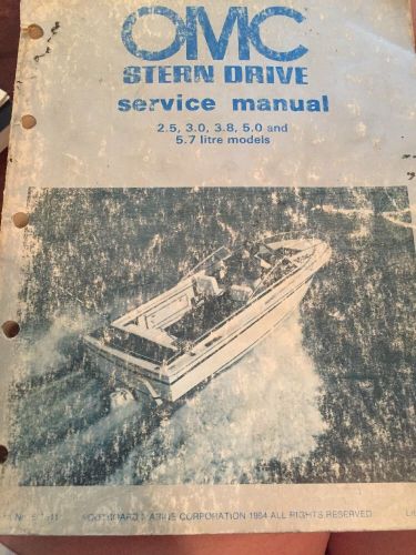 Omc stern drive service manual 1982  2.5, 3.0, 3.8, 5.0, &amp; 5.7 litre models