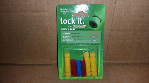 Posi-lock connectors lock it #603 assorted 9 pcs 10-24 awg reusable no-crimp