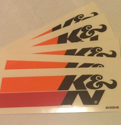 Buy Lot Of 5 K&N Filters Racing Stickers Black in Lynwood, California