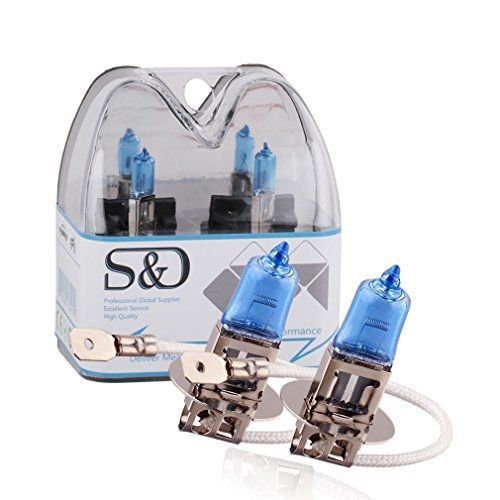 S&amp;d big sale!!!2pcs h3 super bright white fog halogen bulb hight power 55w car