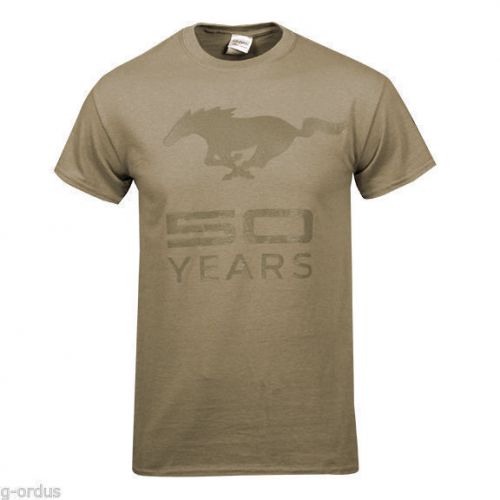 New ford mustang 50th anniversary tee shirt in desert tan and size xxl or 2xl!