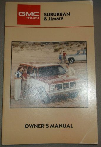 1987 gmc suburban jimmy 4x4 4x2owners manual original