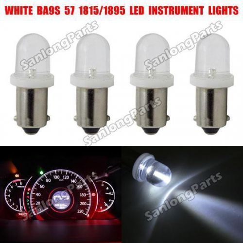 4x xenon white led instrument panel bayonet 57 1895 light bulbs lamp 12v ba9s