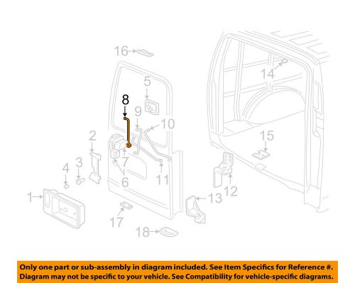 Gm oem back door-control rod 25781085