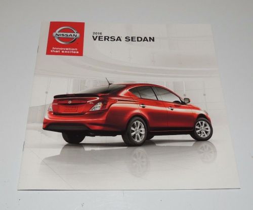 2016 nissan versa sedan original dealership sales brochure - new