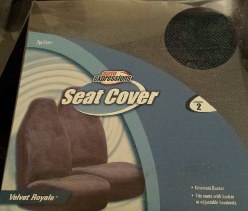 2 new gray velvet auto car truck suv bucket seat covers ford toyota chevy grey