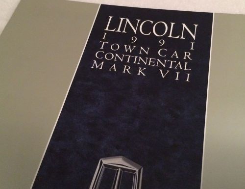 1991 brochure lincoln full line original dealer town car continental mark vii