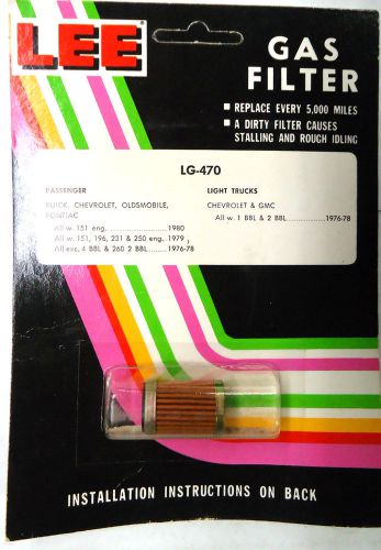 Lee gas filter 1976-1980 buick chevrolet oldsmobile pontiac gmc