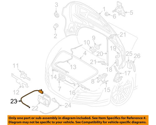 Audi oem 08-12 r8 hood-emergency cable 420880729