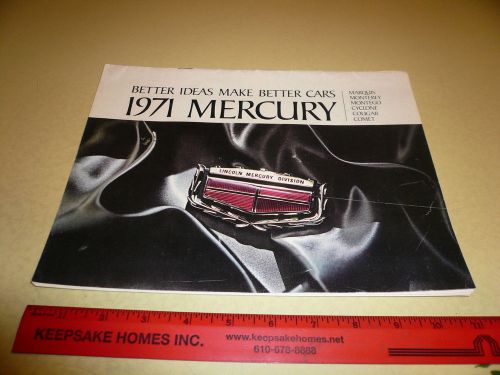 1971 mercury marquis monterey montego cyclone cougar comet sales brochure