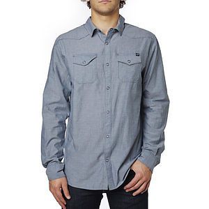 Fox racing trish mens long sleeve woven shirt sulphur blue