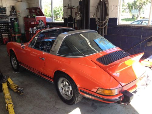 Porsche carrera ducktail - authentic , tangerine, grill included, rare! 73-74