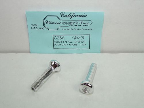 1968-75 camaro, firebird, gto &amp; 68-75 gm all chrome lock knob set show quality