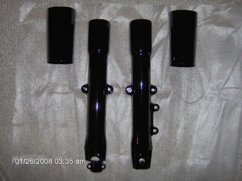 Harley davidson fat boy front fork sliders/legs-gloss black powder coat-08-2015