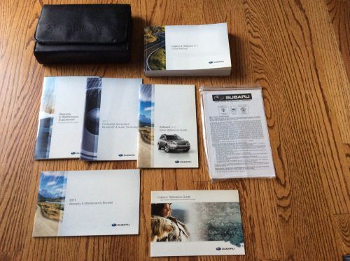 2011 subaru legacy &amp; outback owners manual set