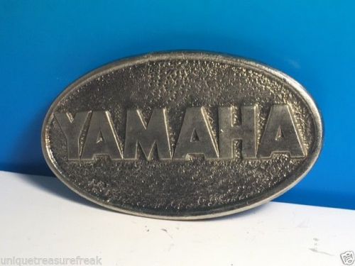 Yamaha motorcycles vintage belt buckle silver color americana bike collectible