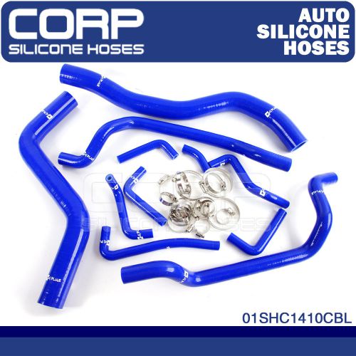 Silicone radiator &amp;heater hose for mitsubishi eclipse gsx dsm 4g63 95-99 2g bl