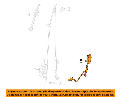 Chrysler oem front seat belts-buckle end right 1hz101x9ae