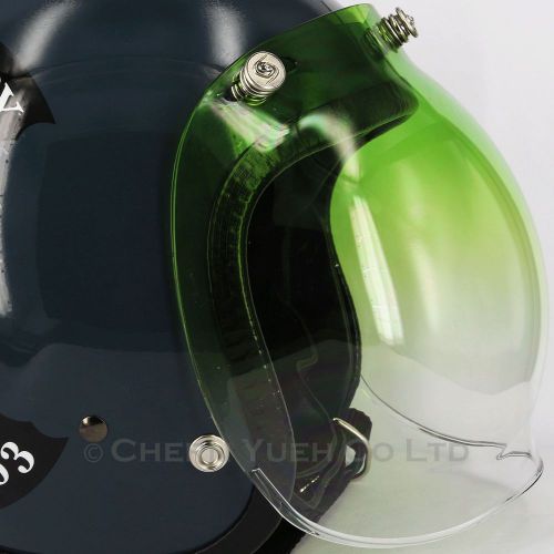 Whirlpool eye uv gradation green bubble shield helmet visor face mask for shoei