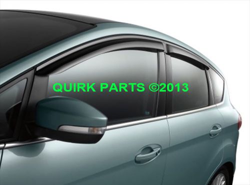 2013-2014 ford c-max adhesive rain guards vent visors set of 4 oem new genuine