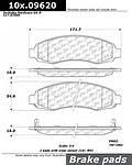 Centric parts 106.09620 front severe duty semi metallic premium pad