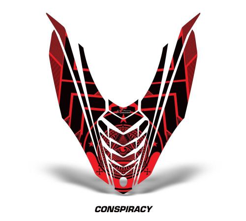 Yamaha viper sr/srt sled sticker decal hood graphic kit 2013-2014 cnsprcy - red