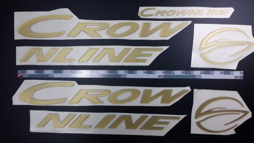 Crownline boat emblem 33&#034; stickers set gold - adesivi barca - pegatinas barcos