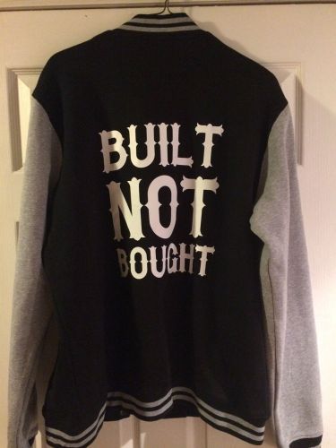 Built not bought biker crew jacket sweatshirt harley davidson motorcycle triumph