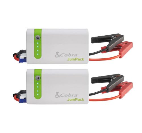 (2) cobra jumpack 400 amp car jump starter &amp; mobile device chargers | cpp-7500