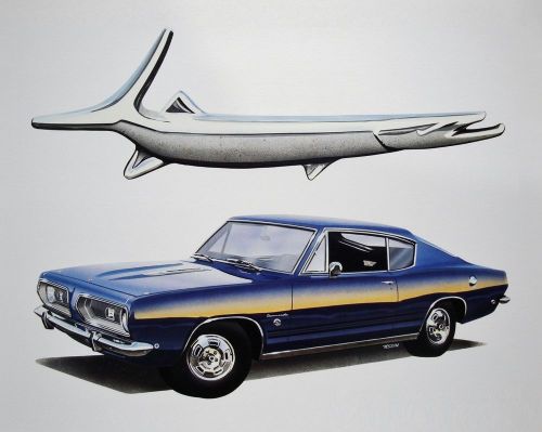 Barracuda cuda formula s valiant plymouth 1967 1968 1969 273 318 - 12 art prints