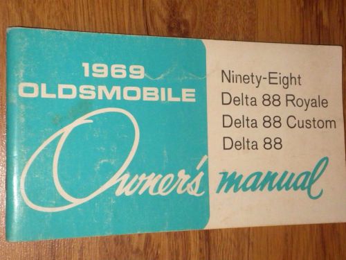 1969 oldsmobile ninety-eight delta 88 royale custom original owners manual