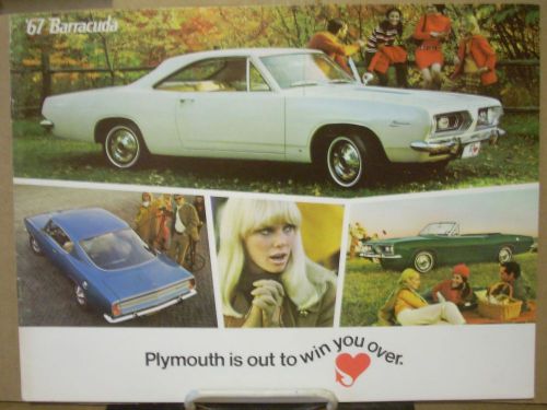 1967 67 plymouth barracuda cuda dealer sales brochure notchback fastback convert