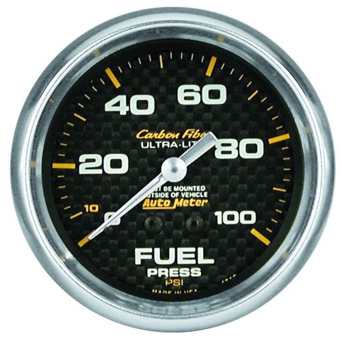 Auto meter 4812 carbon fiber; mechanical fuel pressure gauge